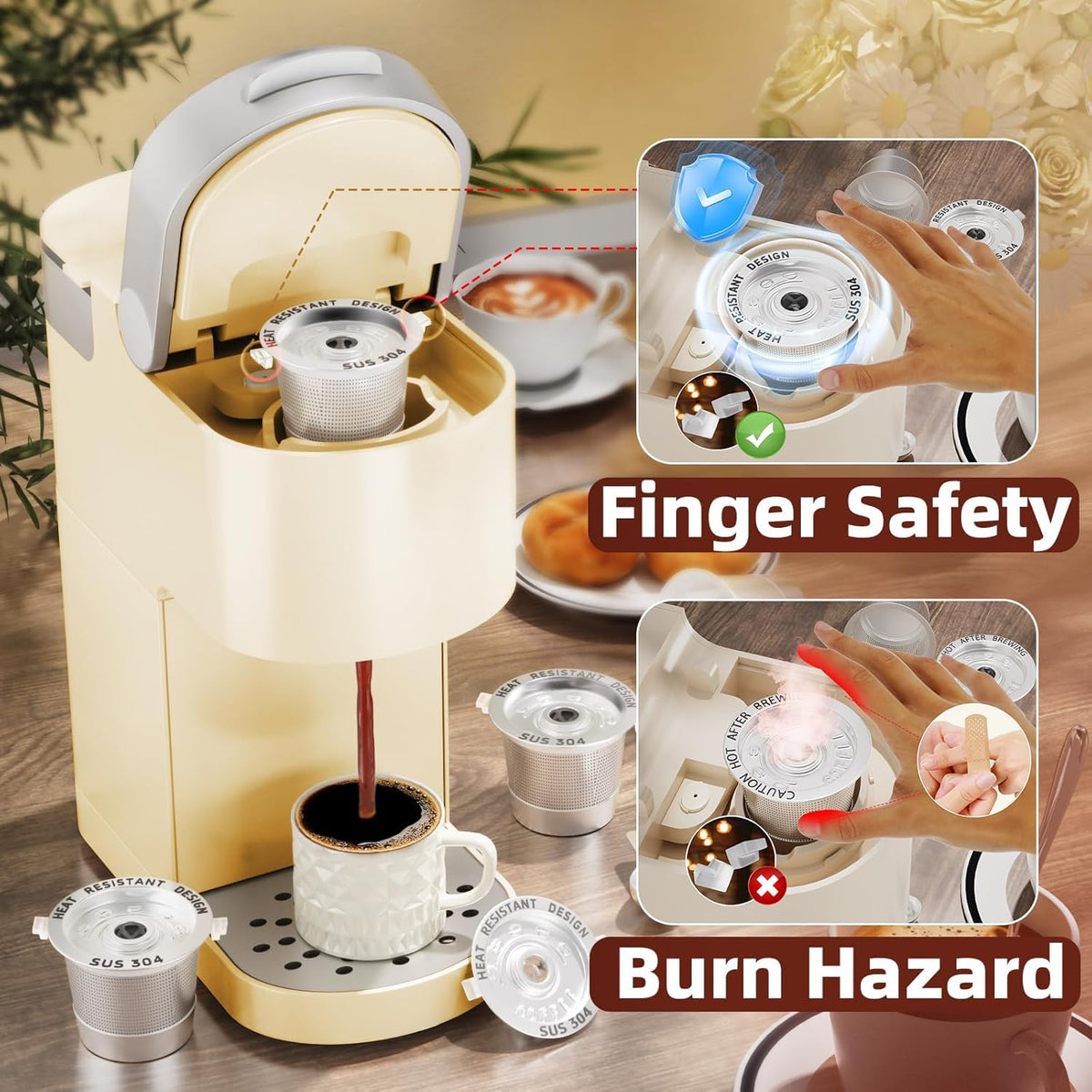NESSUS dishwasher-safe design makes cleanup quick after cups of coffee.