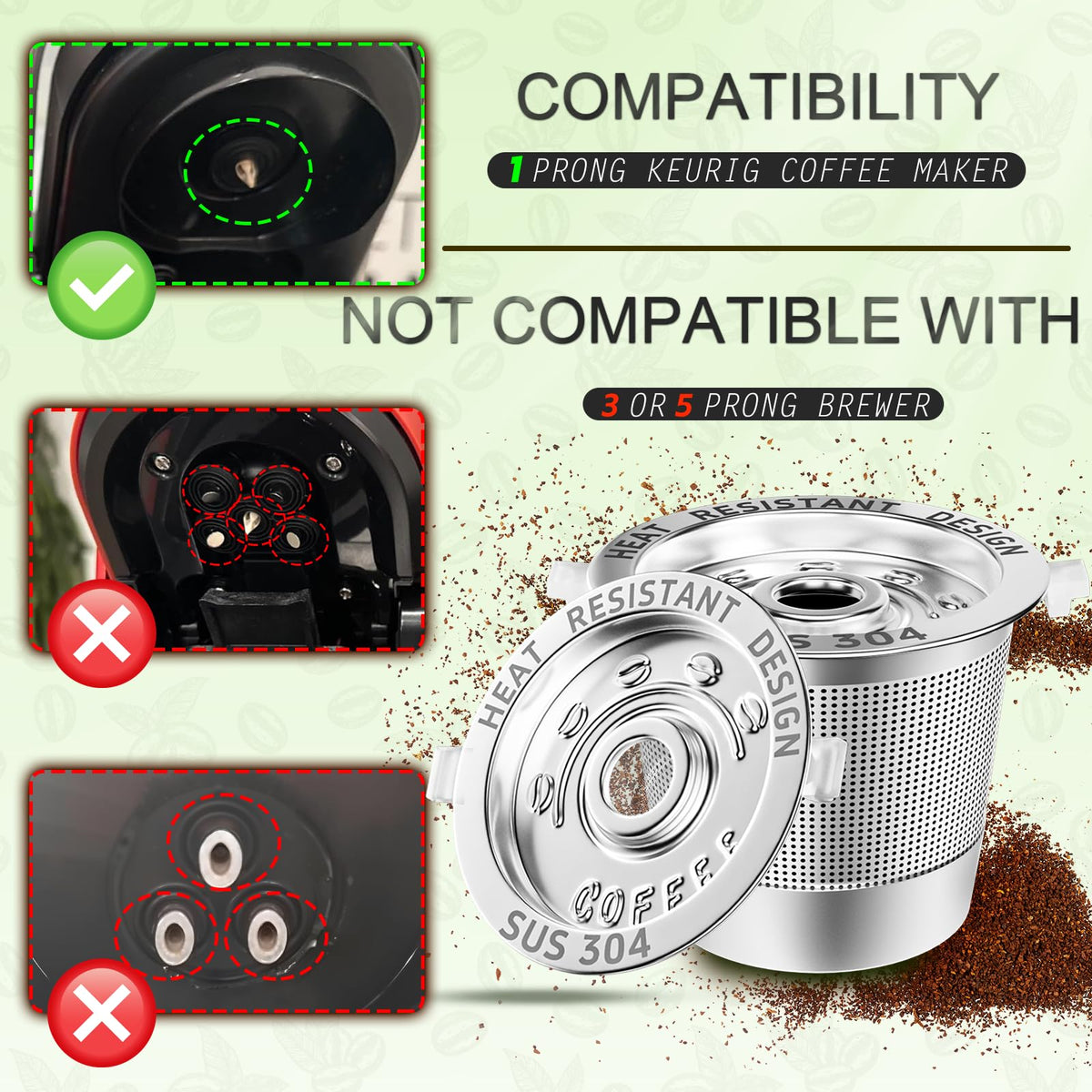 NESSUS K Cup with heat-resistant handle for safe removal after brewing