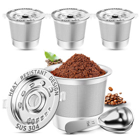 NESSUS K Cup reusable pod in stainless steel reduces waste and saves money