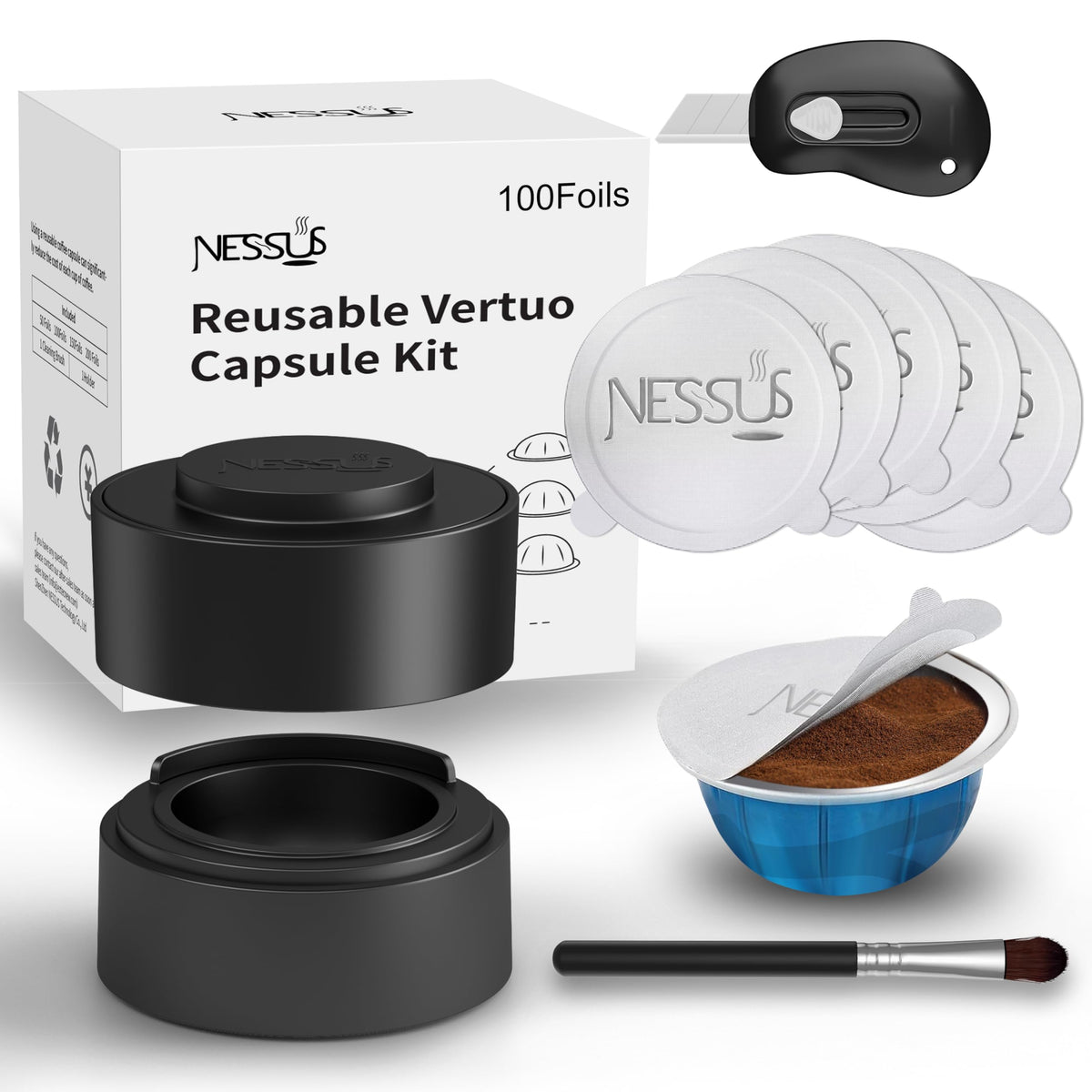 NESSUS Vertuo pod kit holder enables easy capsule handling for quick refills