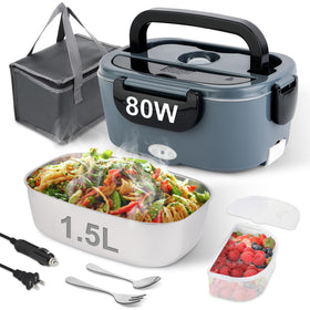 NestDin electric lunch box showing 80W rapid heating for on-the-go meals