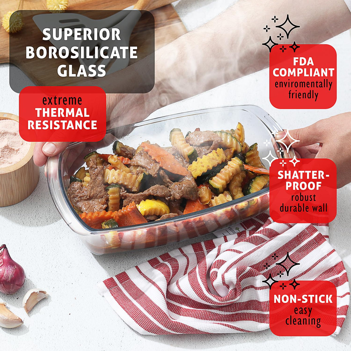 Nestl loaf pan with wide handles for a secure, comfortable grip.
