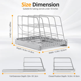 NestSprout baking sheet slot stores trays securely for easy prep.