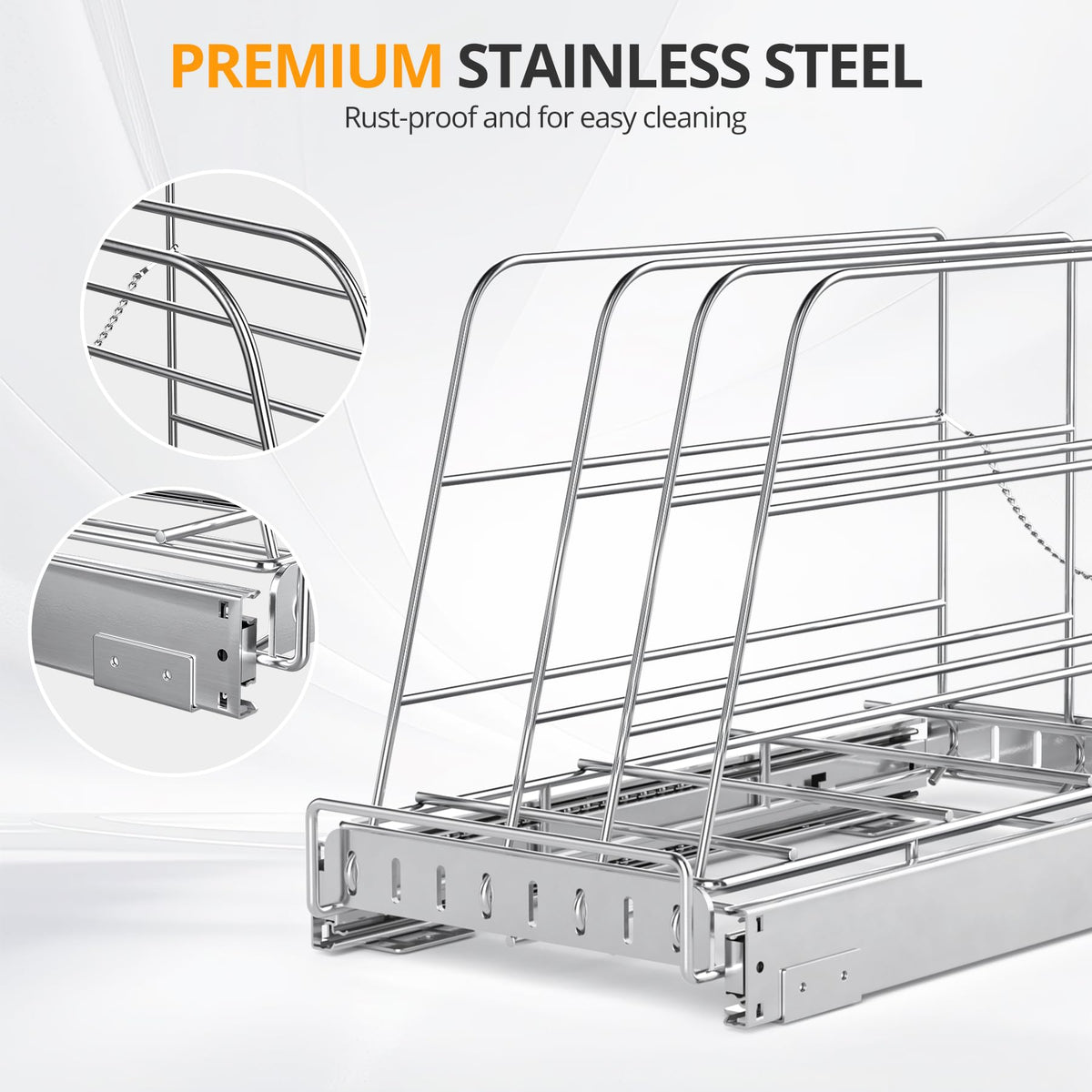 NestSprout heavy-duty storage supports heavier bakeware securely
