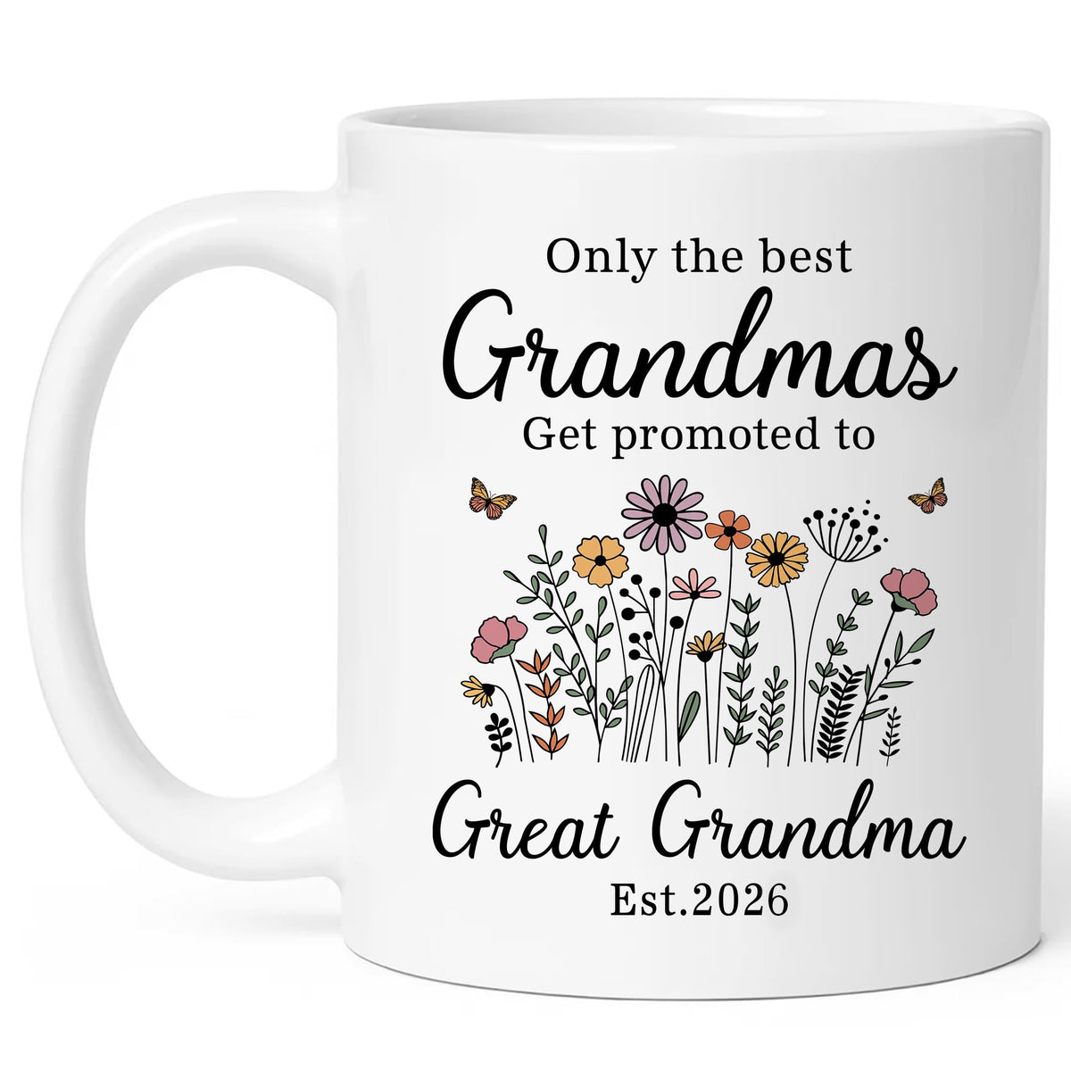 Nestura Great Grandma mug with heartwarming reveal for pregnancy news.