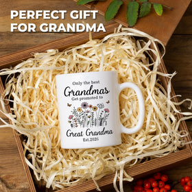 Nestura Great Grandma mug ideal for pregnancy announcements.