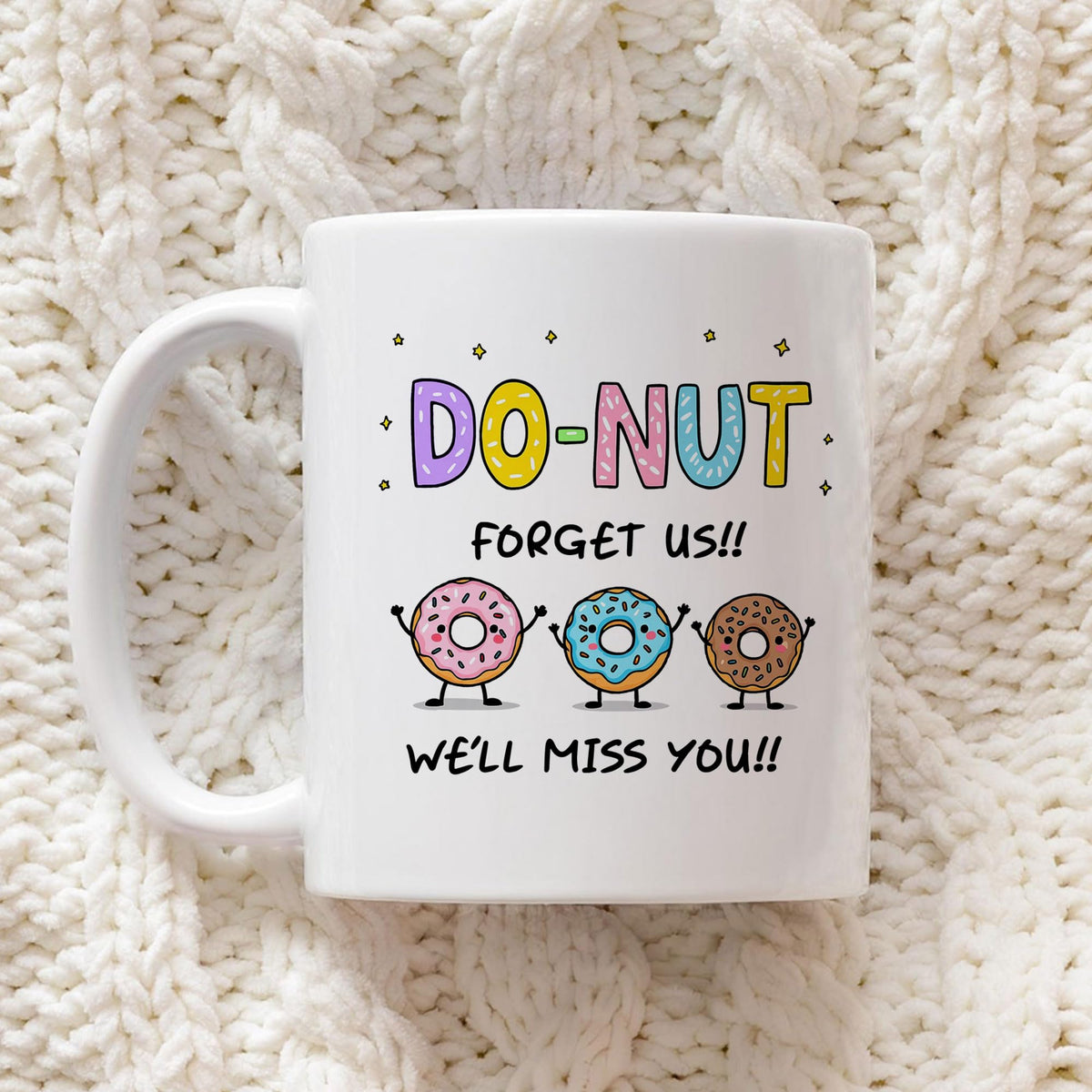 Nestura double-sided print mug showing message from any angle.