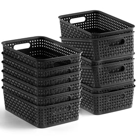 NETANY 12-pack basket with honeycomb pattern for easy pantry organization.