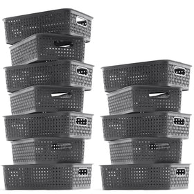 NETANY 12-pack baskets stacked neatly to save space when not in use