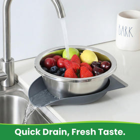 NETANY 2mm chef-grade draining holes drain pasta and berries quickly.