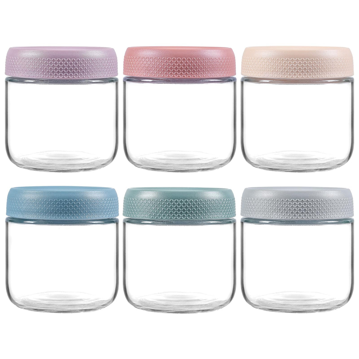 NETANY 6-pack 10oz glass jars with airtight lids, showing secure seal