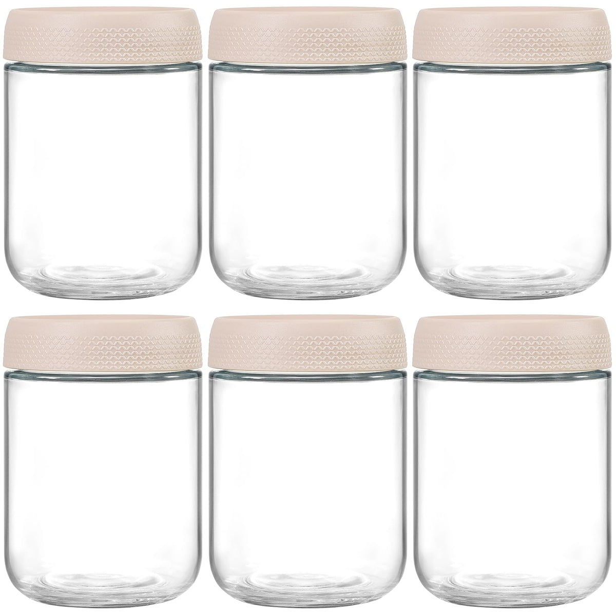 NETANY 16oz glass jars with airtight lids keep snacks fresh