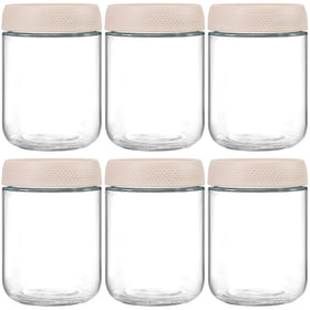 NETANY 16oz glass jars with airtight lids keep snacks fresh