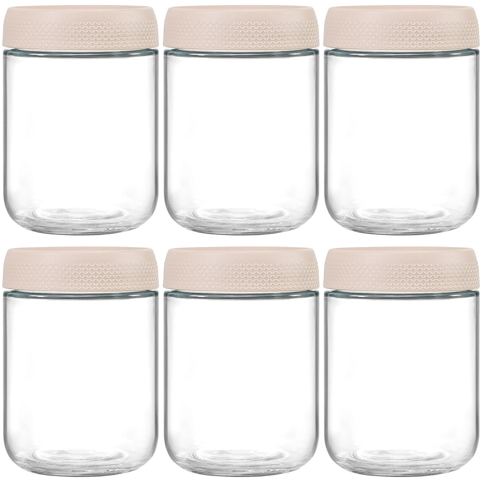 NETANY 16oz glass jars with airtight lids keep snacks fresh