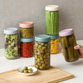 NETANY clear glass jars displaying transparent view of ingredients
