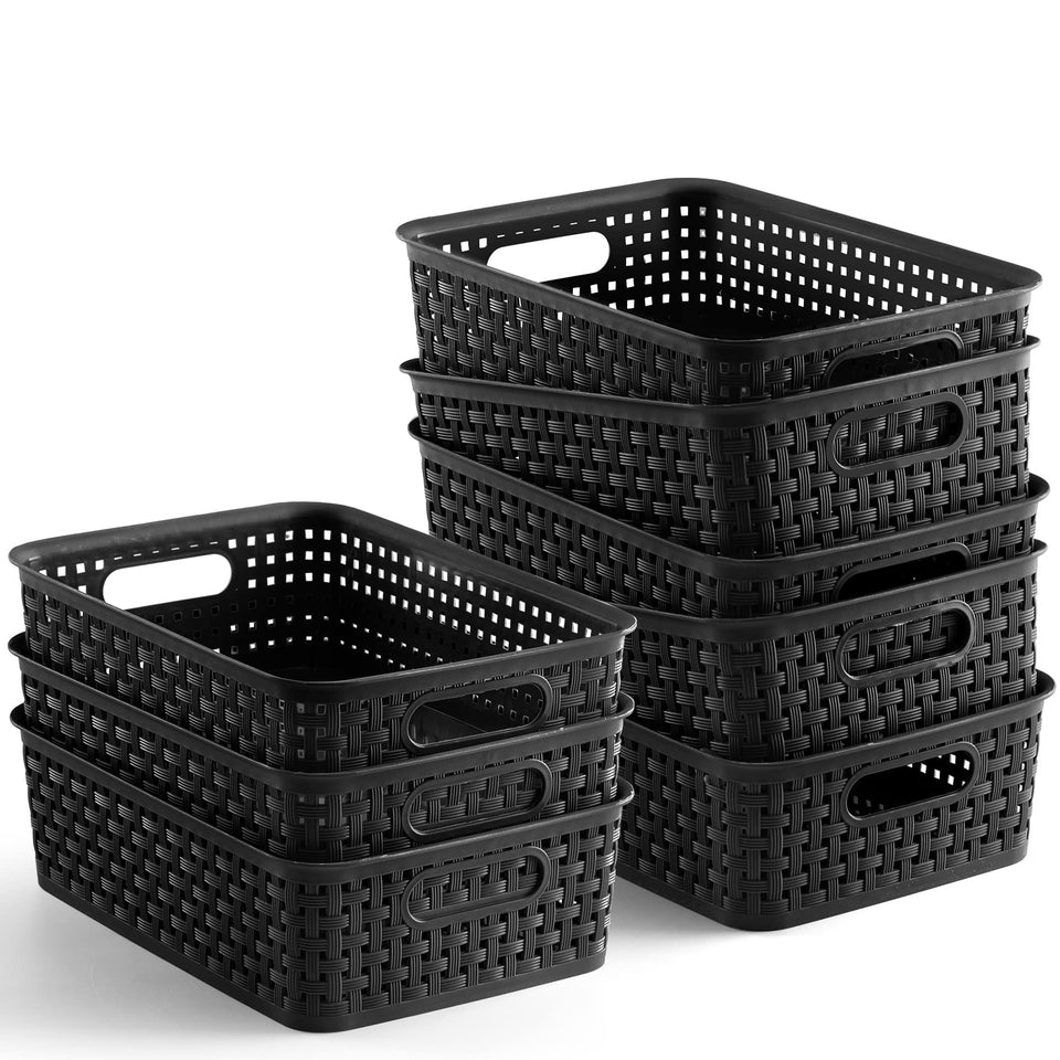 NETANY 8-pack baskets viewed from top ideal for counter decluttering