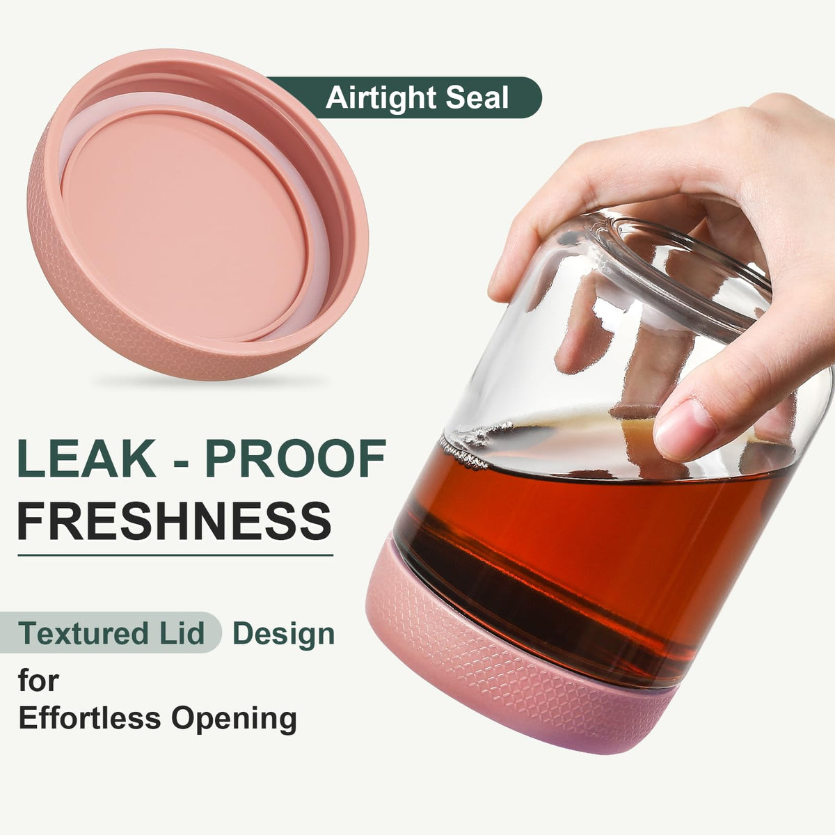 NETANY airtight lid seals tightly for spill-free storage on the go.