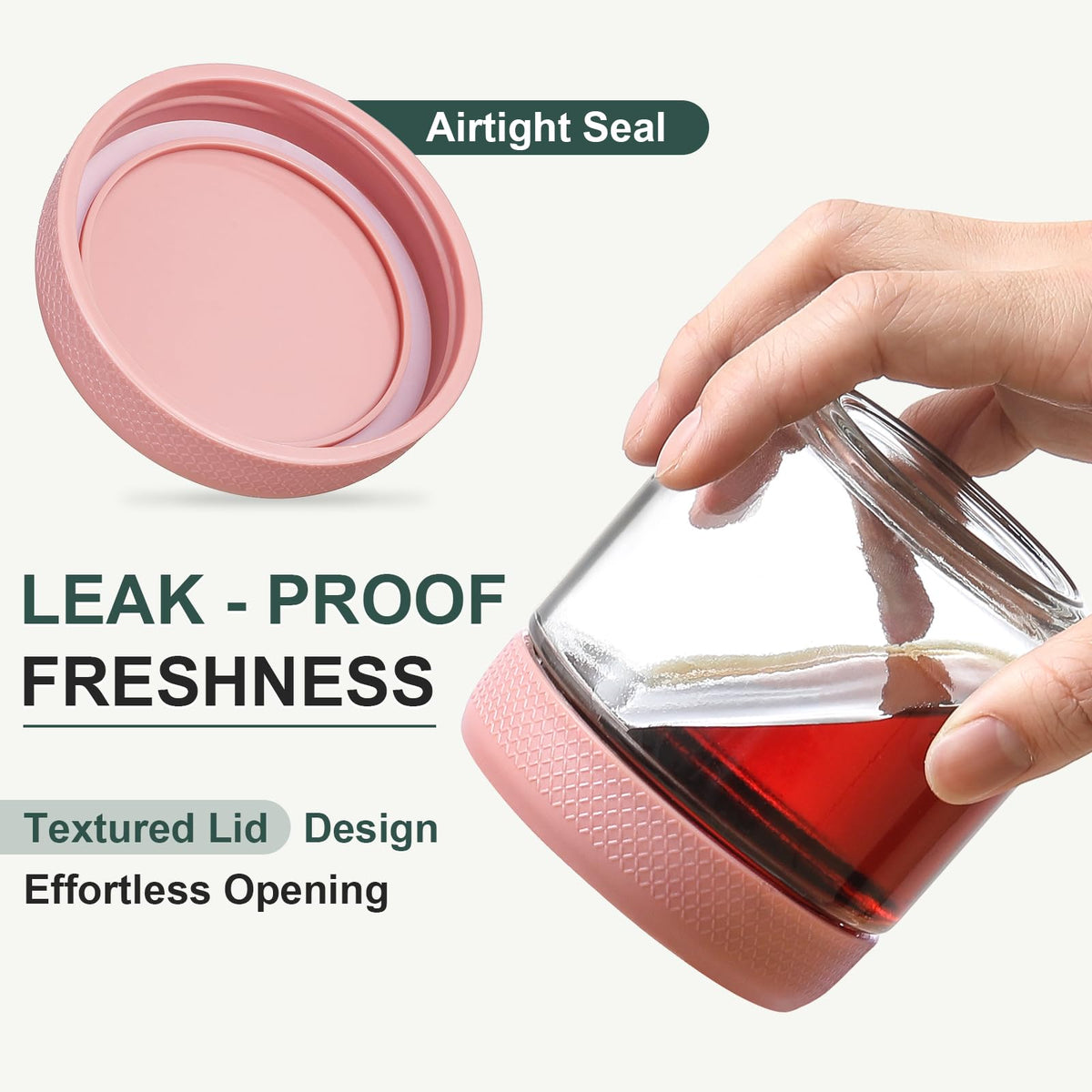 NETANY airtight seal close-up, leak-free lid for on-the-go meals