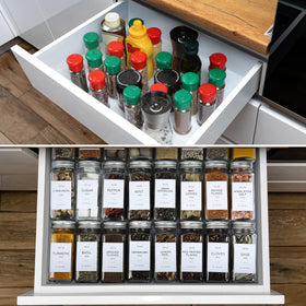 NETANY bamboo lids add natural style while keeping spices fresh.