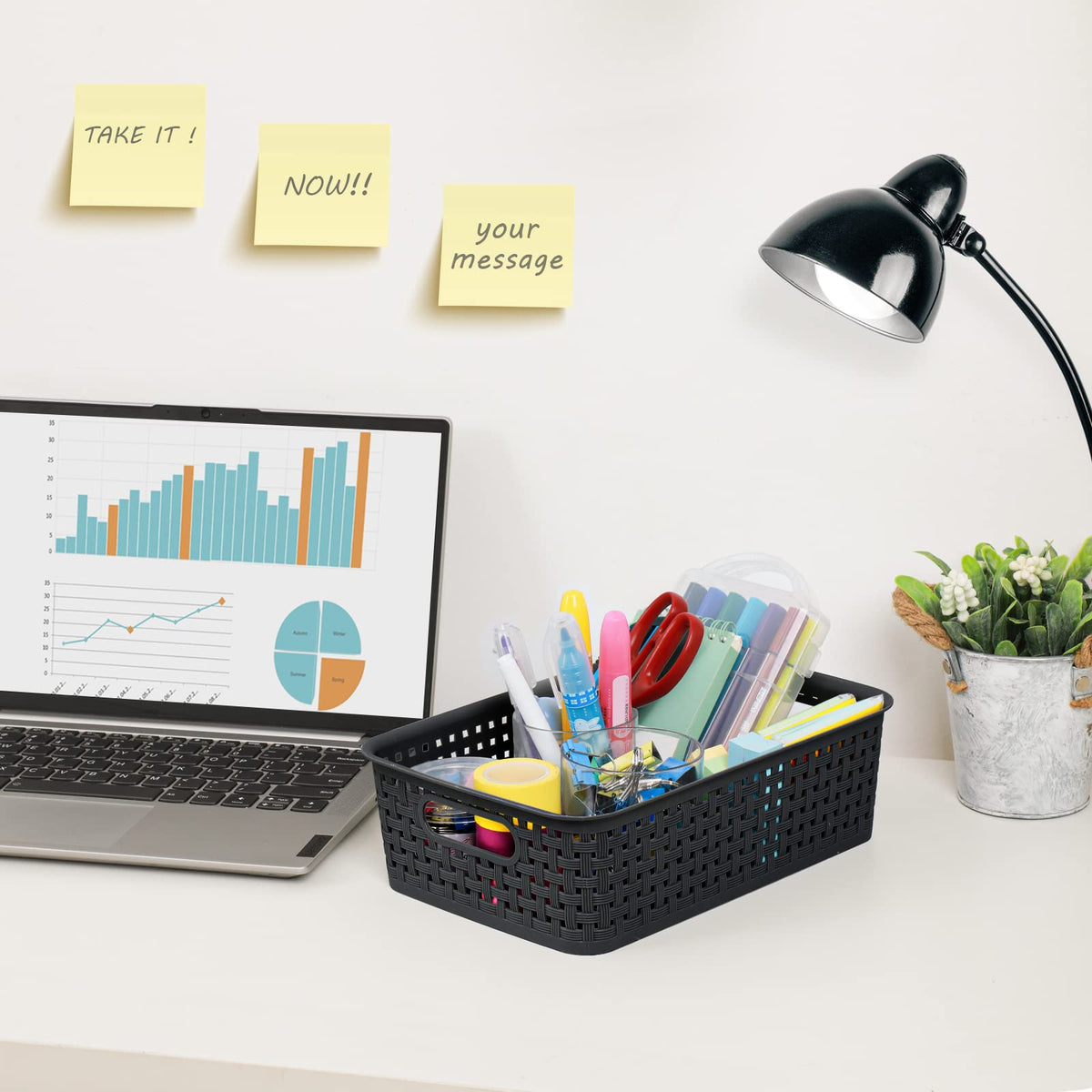 NETANY stackable design saves space when stored on shelves.