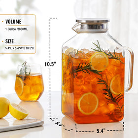 NETANY borosilicate glass pitcher material for durability and heat resistance.