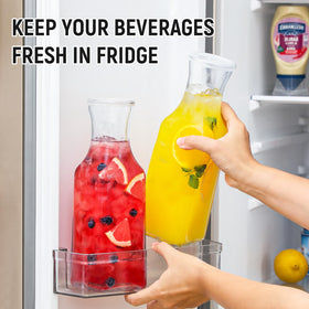 NETANY narrow-neck carafe design enables easy pouring with minimal drips.