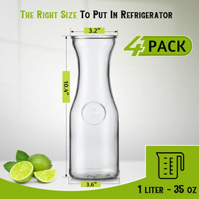 Close-up of NETANY carafe thick glass showing durability