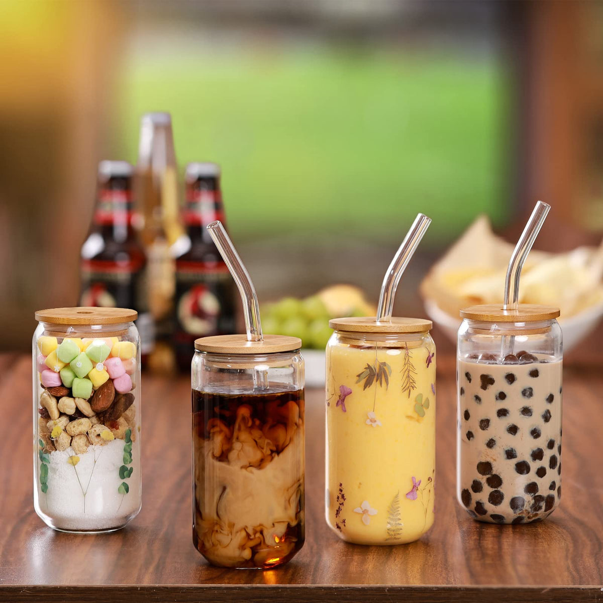 NETANY cute iced tea glasses ready for stylish home beverages.