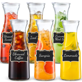 NETANY glass carafe with lid 1L set for effortless serving at gatherings
