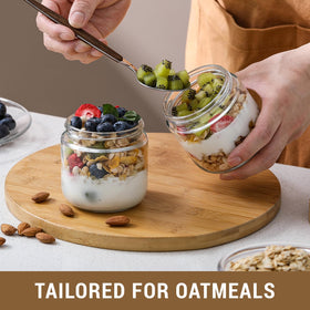 NETANY clear glass storage for snacks, yogurt, jams and spices.