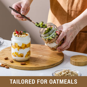 NETANY glass storage for snacks and yogurt preserves freshness and clarity.