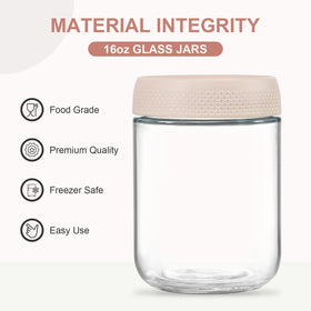 NETANY overnight oats container with wide mouth for easy filling