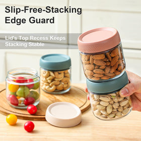 NETANY overnight oats container with lid for convenient prep