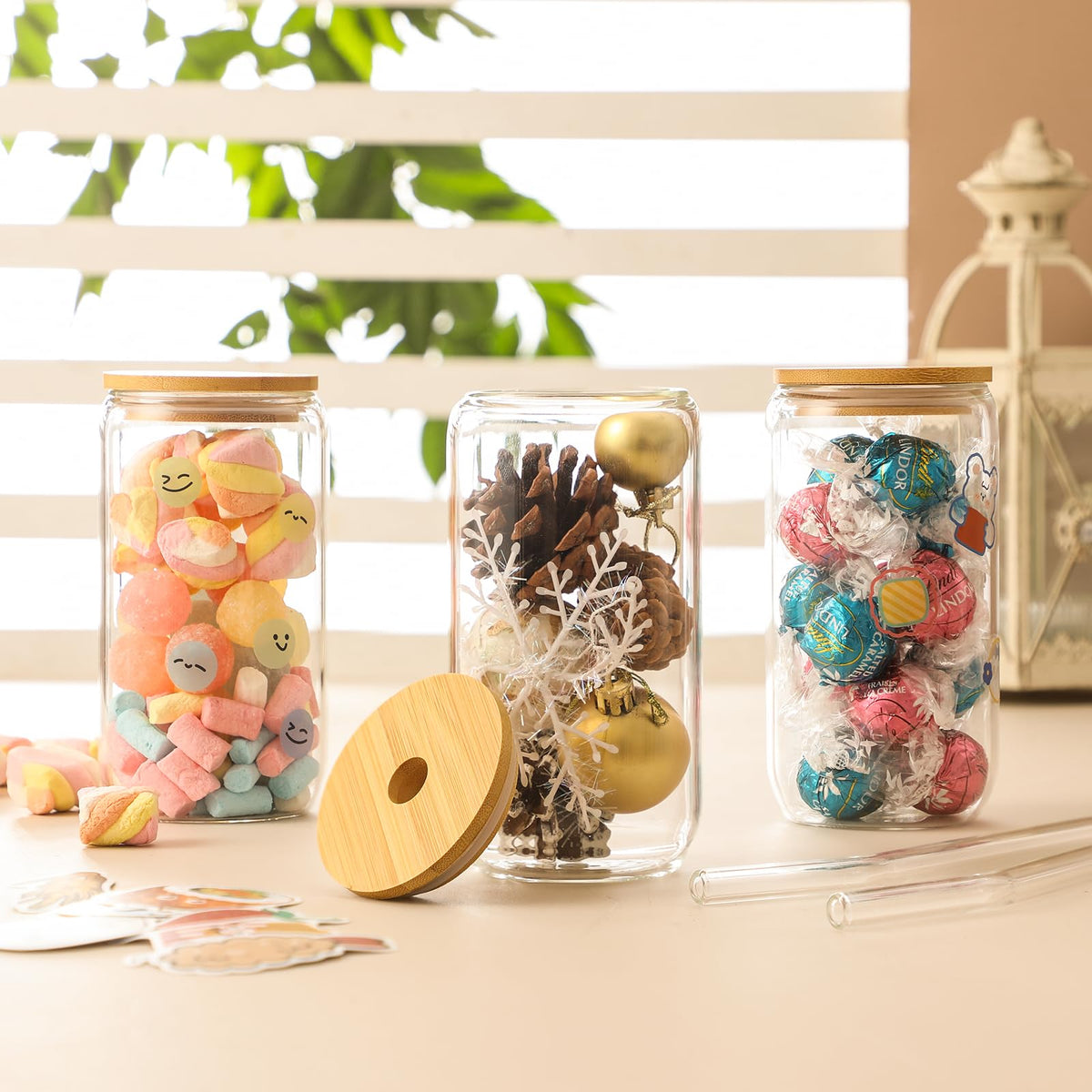 NETANY reusable glass straws highlight eco-friendly sipping.