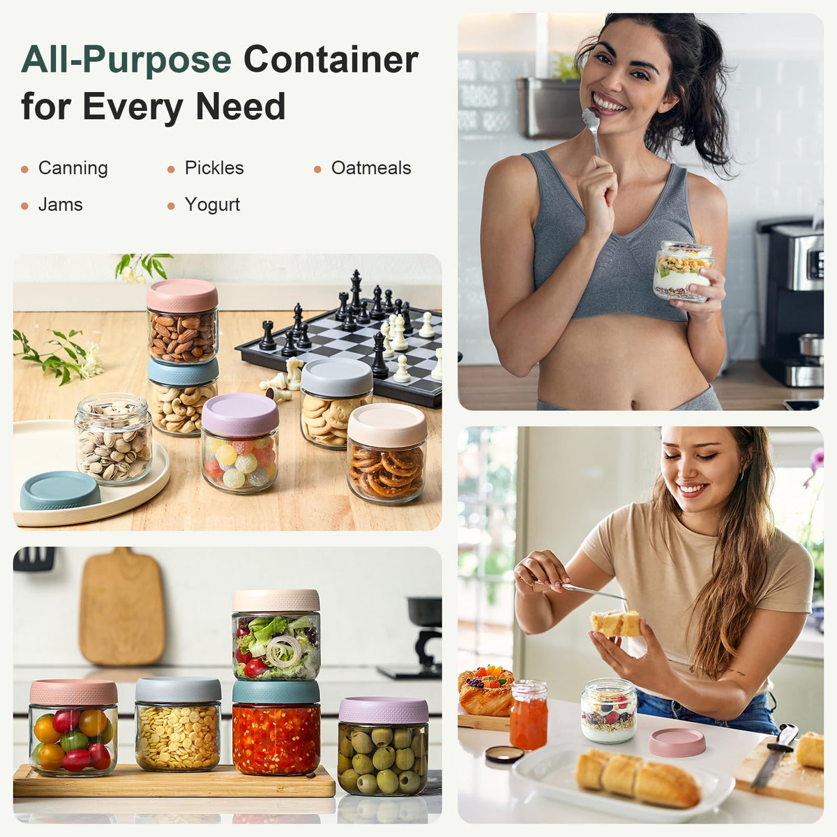 NETANY reusable kitchen jars help with organization and reuse