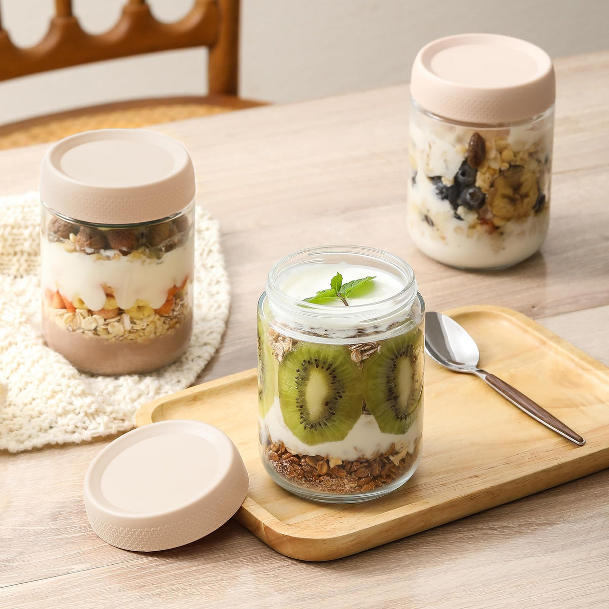NETANY stackable design saves pantry space and reduces clutter