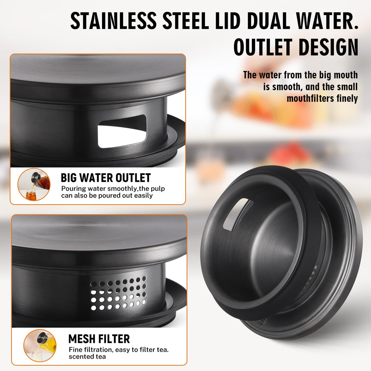 NETANY borosilicate glass tolerates hot and cold beverages with durable construction.