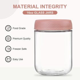 NETANY wide-mouth 16oz jar allows easy filling and cleaning.