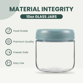 NETANY wide-mouth glass jar highlighting yogurt and oats filling and cleaning