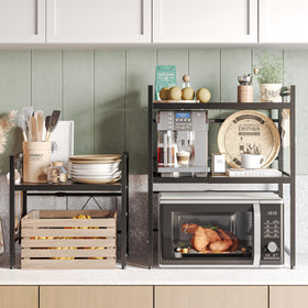 NETEL compact two-tier rack suitable for tight countertops