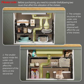 NETEL expandable cupboard shelf extended to fit larger cabinets.