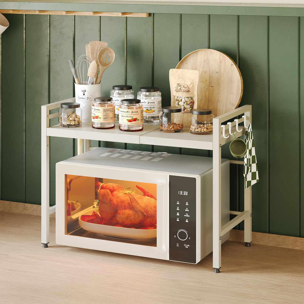 NETEL carbon steel frame highlights durable, rust-resistant construction for busy kitchens.