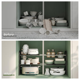 NETEL four-height adjustable levels allow precise shelf placement.