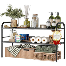 NETEL under-sink organizer assembled to maximize space and accessibility.