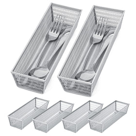 Neudeco silverware organizer drawer 6 sections keeps kitchen utensils neatly organized