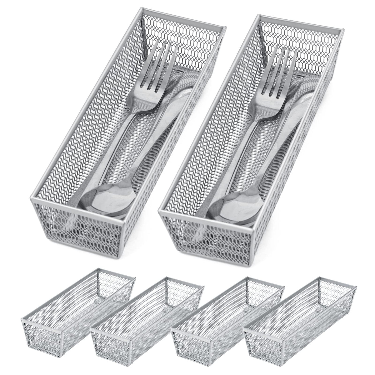 Neudeco silverware organizer non-slip bottom prevents sliding during use