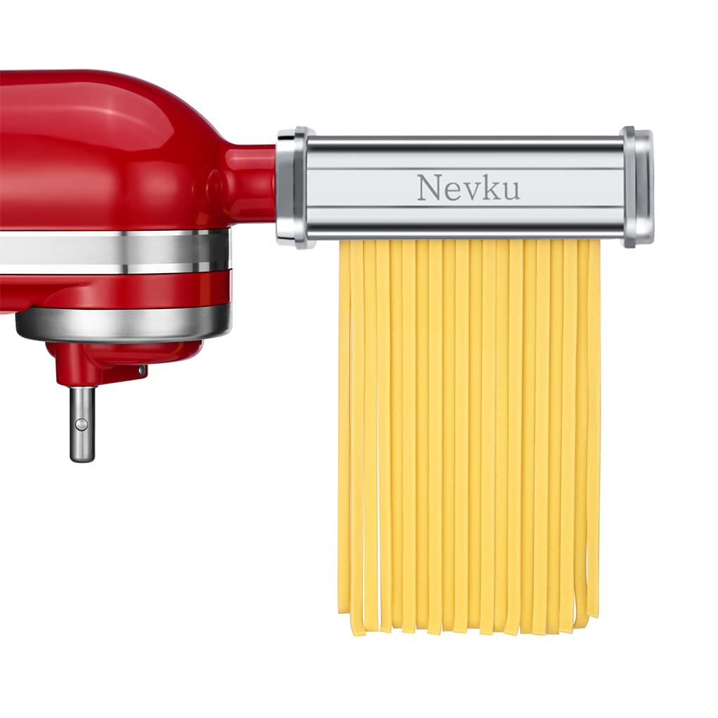 Nevku stainless steel pasta attachment ensures durable, hygienic home pasta