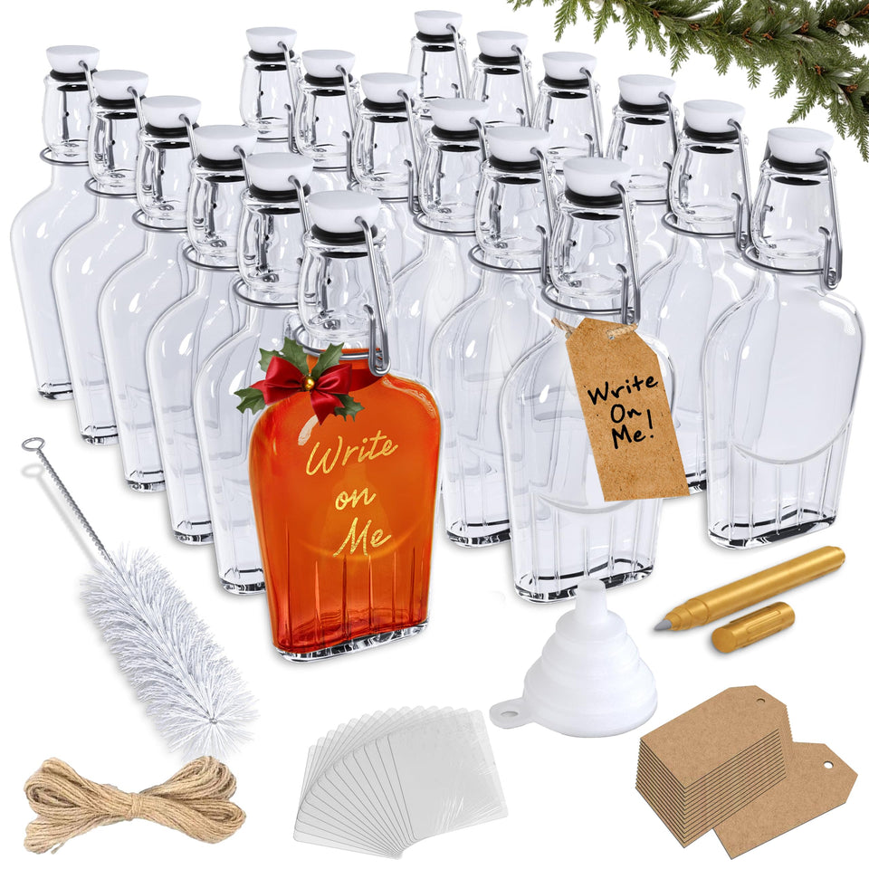 Nevlers 8.5 oz swing-top bottle with a stable base for easy pouring