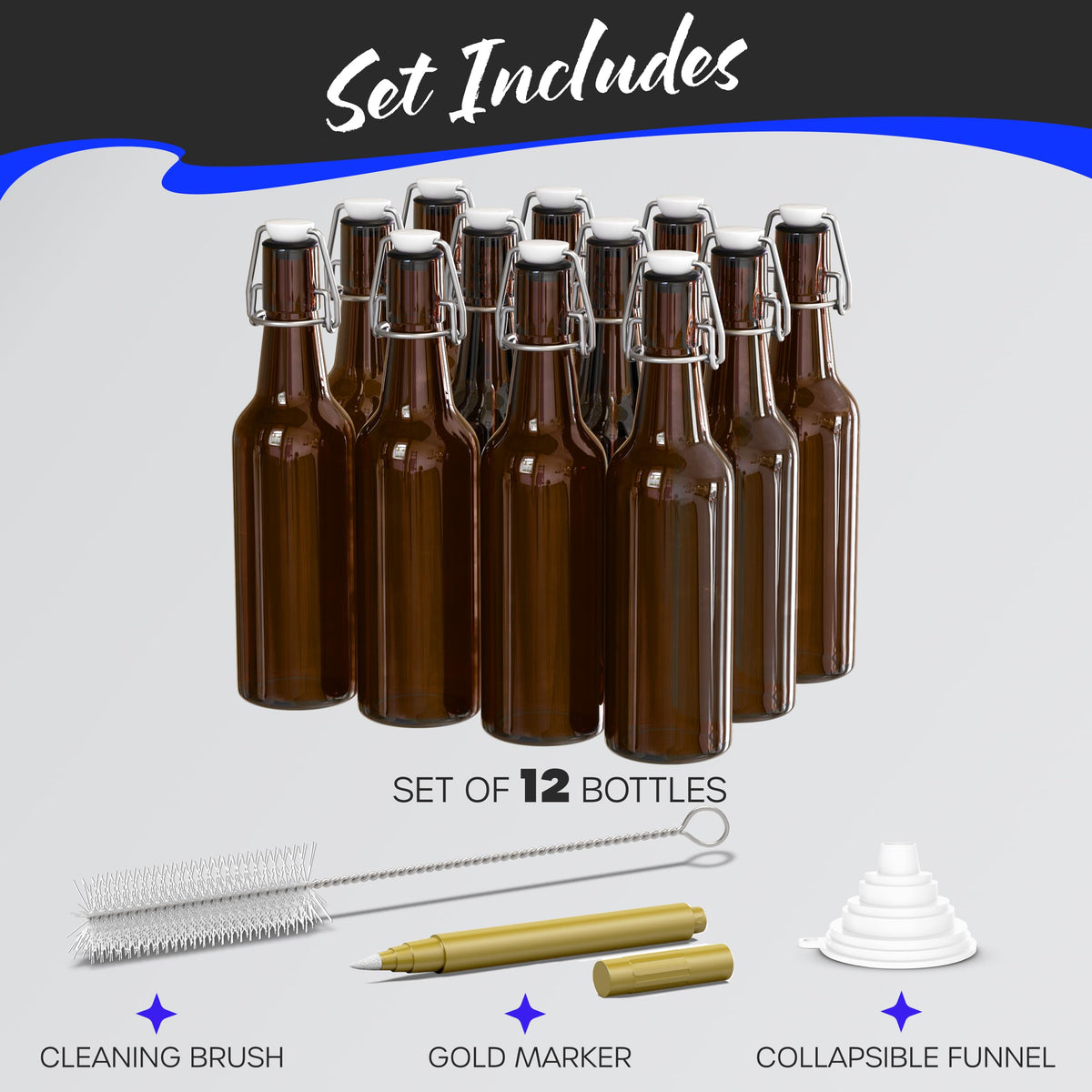 Gift-ready Nevlers bottles ideal for homemade beverages.