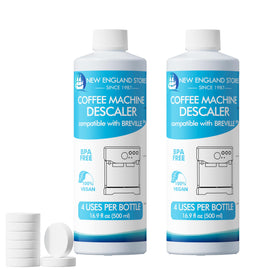 New England Stories Breville descaling solution bottle pour removes mineral buildup for Breville machines